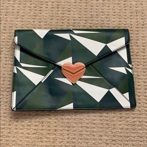 Dear Drew Heart Lock Envelope Clutch